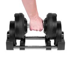 Hantel żeliwny regulowany automat 24 kg, skok co 1kg, REBEL ACTIVE