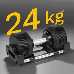 Hantel żeliwny regulowany automat 24 kg, skok co 1kg, REBEL ACTIVE