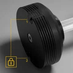 Hantel żeliwny regulowany automat 24 kg, skok co 1kg, REBEL ACTIVE