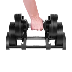 Hantel żeliwny regulowany automat 24 kg, skok co 2kg, REBEL ACTIVE