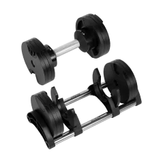 Hantel żeliwny regulowany automat 24 kg, skok co 2kg, REBEL ACTIVE