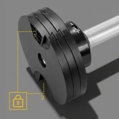 Hantel żeliwny regulowany automat 24 kg, skok co 2kg, REBEL ACTIVE