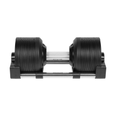 Hantel żeliwny regulowany automat 36 kg, skok co 1kg, REBEL ACTIVE