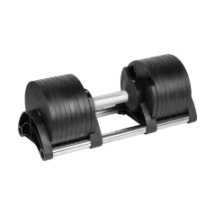 Hantel żeliwny regulowany automat 36 kg, skok co 2kg, REBEL ACTIVE