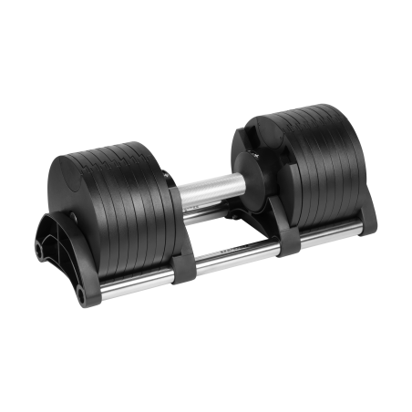 Hantel żeliwny regulowany automat 36 kg, skok co 2kg, REBEL ACTIVE