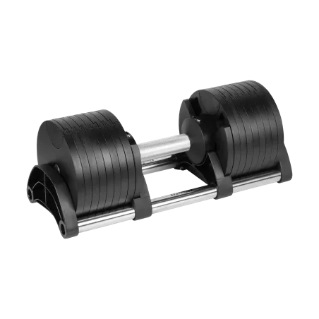 Hantel żeliwny regulowany automat 36 kg, skok co 2kg, REBEL ACTIVE