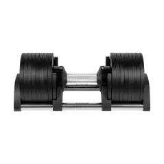 Hantel żeliwny regulowany automat 36 kg, skok co 2kg, REBEL ACTIVE