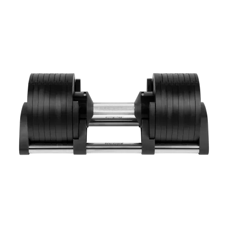 Hantel żeliwny regulowany automat 36 kg, skok co 2kg, REBEL ACTIVE