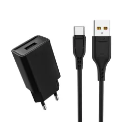 Ładowarka sieciowa USB + kabel USB typu C 2400 mA 12 W