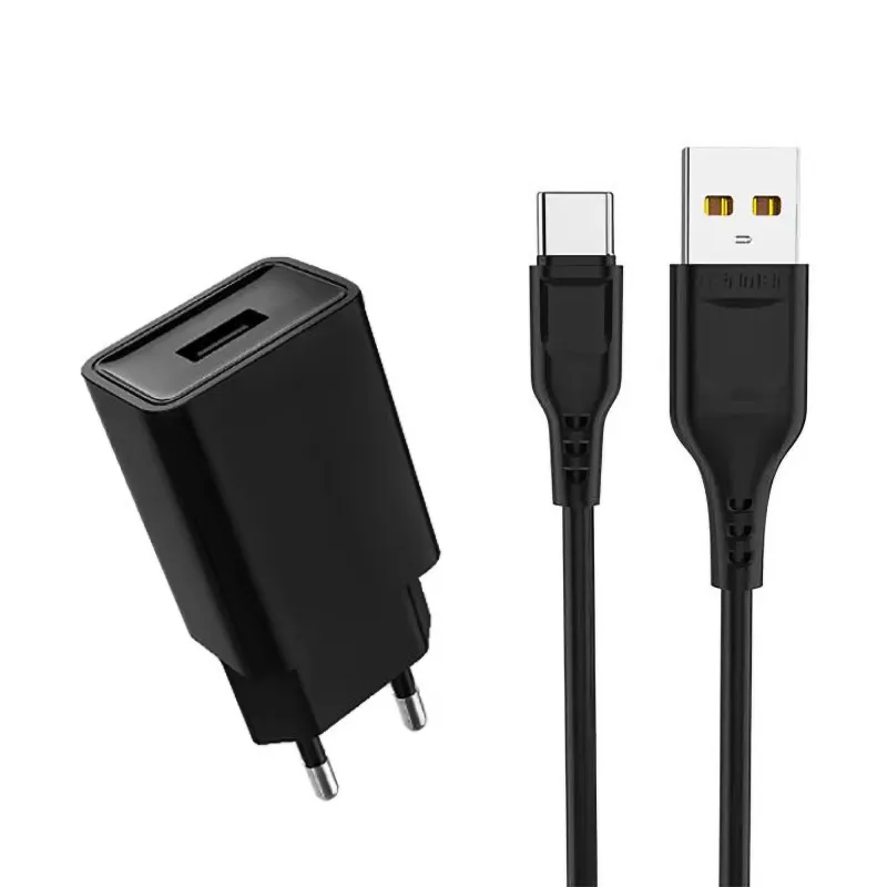 Ładowarka sieciowa USB + kabel USB typu C 2400 mA 12 W Ładowarka sieciowa USB + kabel USB typu C 2400 mA 12 W