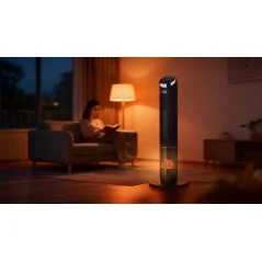 Termowentylator kolumnowy PTC Teesa z funkcją imitacji kominka