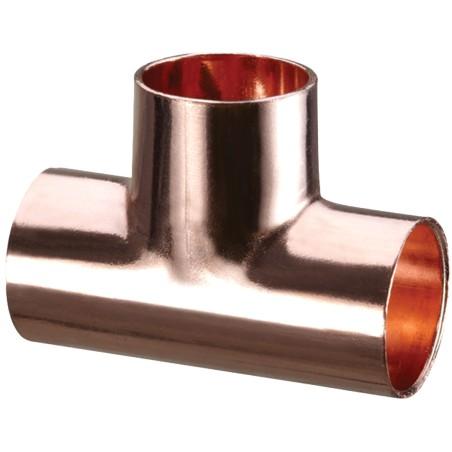 Trójnik DN35 miedziany do lutowania