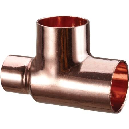 Trójnik redukcyjny 28x15x22 miedziany do lutowania