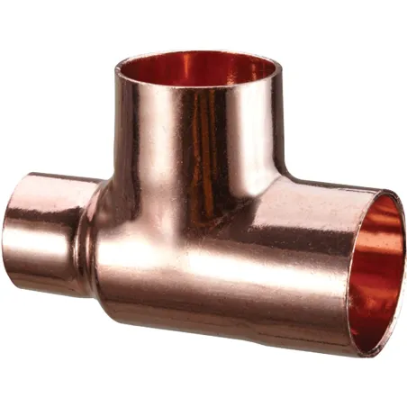 Trójnik redukcyjny 35x35x22 miedziany do lutowania