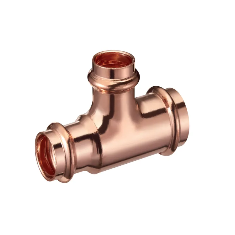 Trójnik redukcyjny DN28x18x28 miedziany Press profil V