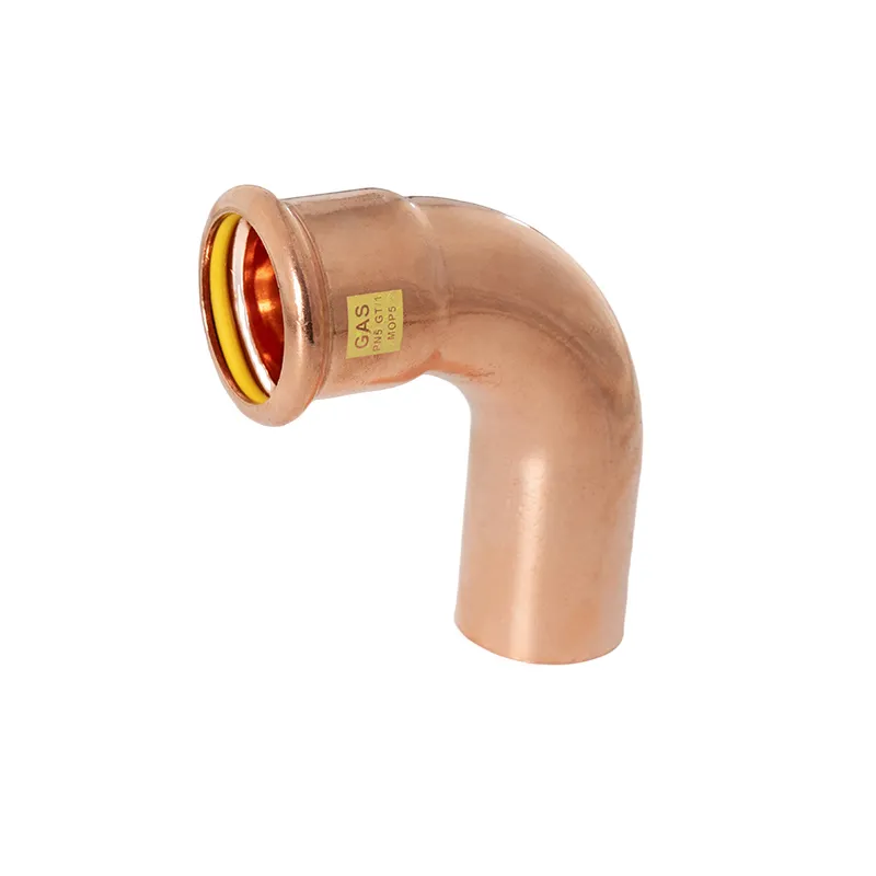 Kolanko do gazu DN18 miedziane 90 stopni Press profil M Kolanko do gazu DN18 miedziane 90 stopni Press profil M