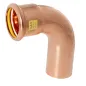 Kolanko nyplowe do gazu DN22 miedziane 90 stopni Press profil M Kolanko nyplowe do gazu DN22 miedziane 90 stopni Press profil M