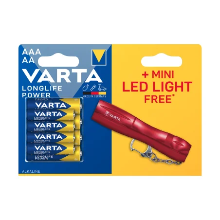 Bateria VARTA Longlife Power LR03/LR06 x4szt + latarka Mini Led Light
