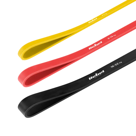 Zestaw gum do ćwiczeń TPE - Power Band PT-S3, 4-32 kg, 3 gumy TPE, REBEL ACTIVE