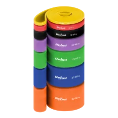 Zestaw gum do ćwiczeń TPE - Power Band PT-S7, 4-82 kg, 7 gum TPE, REBEL ACTIVE