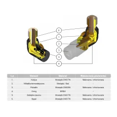 Termostat grzejnikowy narożny chrom – Calido | Zestawy