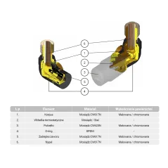 Termostat grzejnikowy narożny biały – Calido | Zestawy