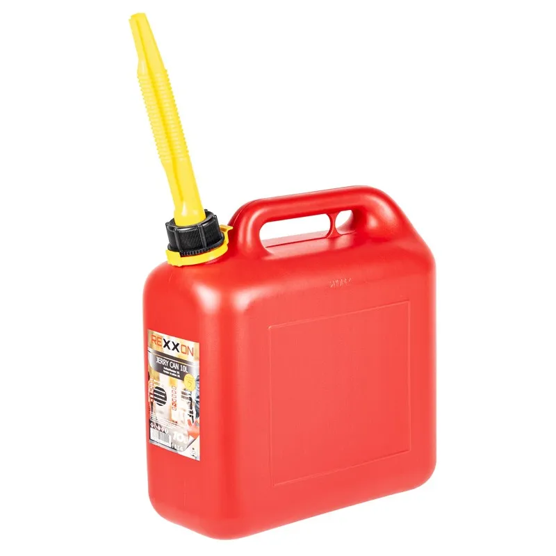 Kanister jednokomorowy 10l czerwony Rexxon z skalą pomiarową
