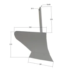 Pług glebogryzarek CEDRUS GL01, GL06, GL07, GL1000N-3/GL09, GLX680/GL10, GLX720/GL11 -Produkt polski