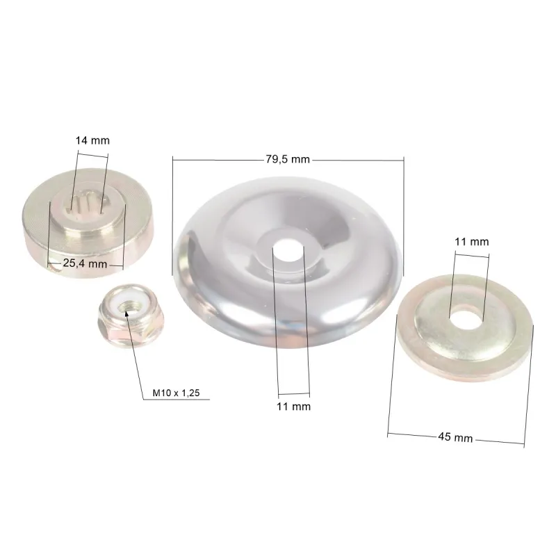 Zestaw podkładek do kos 4 części