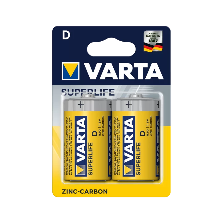 Bateria VARTA R20 SUPERLIFE 2szt./bl.