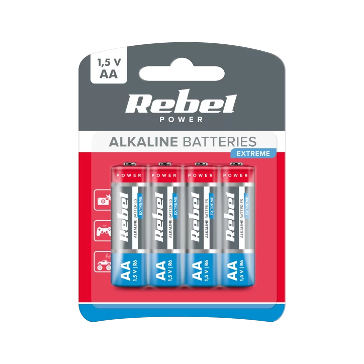 Baterie alkaliczne REBEL EXTREME LR06 4szt./bl.