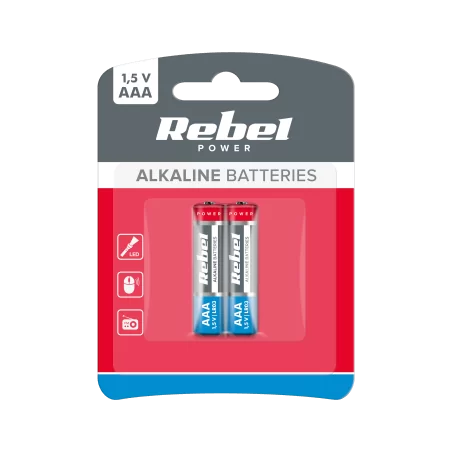 Baterie alkaliczne REBEL LR03 2szt/bl.