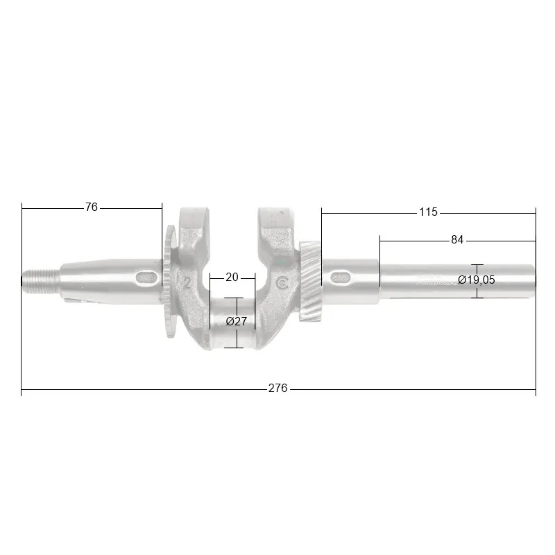 Wał korbowy Loncin H200 CZĘŚĆ ORYGINALNA