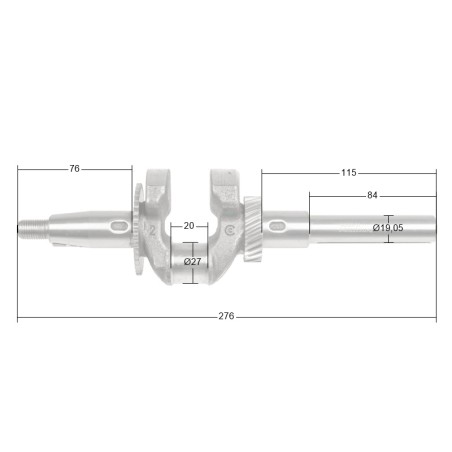 Wał korbowy Loncin H200 CZĘŚĆ ORYGINALNA