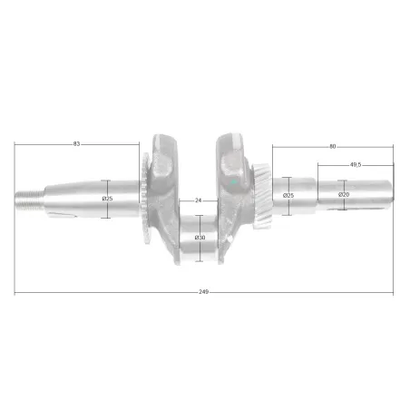 Wał korbowy Cedrus wertykulator CEDWR02R