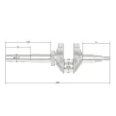Wał korbowy Loncin LC1P70F-3 CZĘŚĆ ORYGINALNA