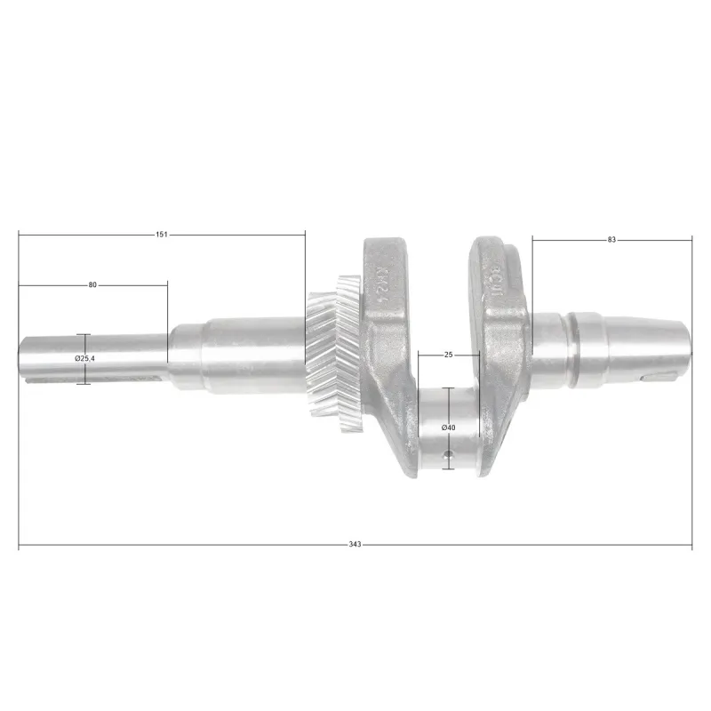 Wał korbowy Loncin LC1P96F CZĘŚĆ ORYGINALNA Wał korbowy Loncin LC1P96F CZĘŚĆ ORYGINALNA