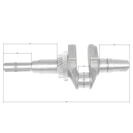 Wał korbowy Loncin LC1P96F CZĘŚĆ ORYGINALNA