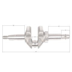 Wał korbowy Loncin LC1P70FC z wałkiem CZĘŚĆ ORYGINALNA
