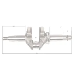 Wał korbowy Loncin LC1P70FC z wałkiem CZĘŚĆ ORYGINALNA