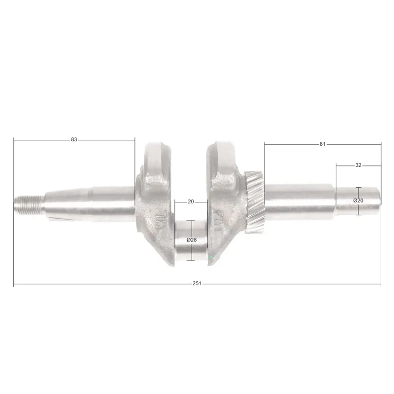 Wał korbowy Loncin LC1P70FC z wałkiem CZĘŚĆ ORYGINALNA