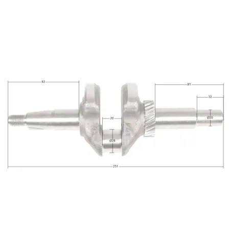 Wał korbowy Loncin LC1P70FC z wałkiem CZĘŚĆ ORYGINALNA