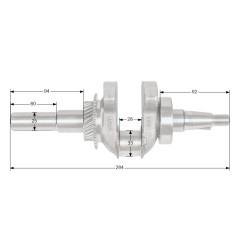 Wał korbowy Loncin G240F G240FD G270F G270FD CZĘŚĆ ORYGINALNA