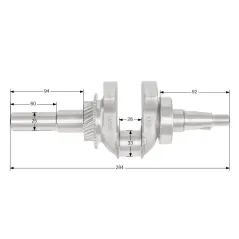 Wał korbowy Loncin G240F G240FD G270F G270FD CZĘŚĆ ORYGINALNA