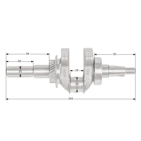 Wał korbowy Loncin G240F G240FD G270F G270FD CZĘŚĆ ORYGINALNA