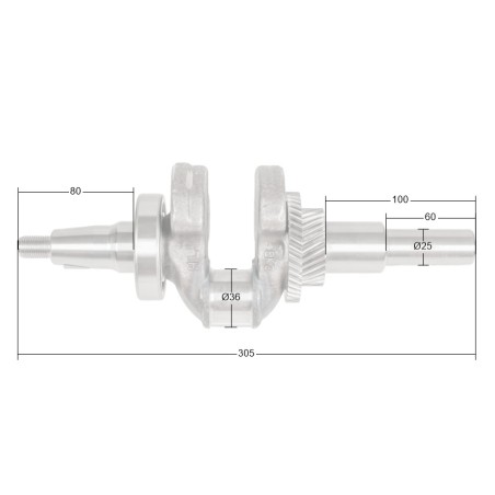 Wał korbowy Loncin G420F G420FD G420FD-A LC190F CZĘŚĆ ORYGINALNA