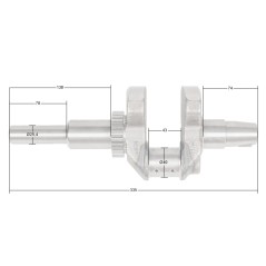 Wał korbowy Loncin LC2V80 (T231) CZĘŚĆ ORYGINALNA