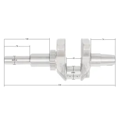 Wał korbowy Loncin LC2V80 (T231) CZĘŚĆ ORYGINALNA