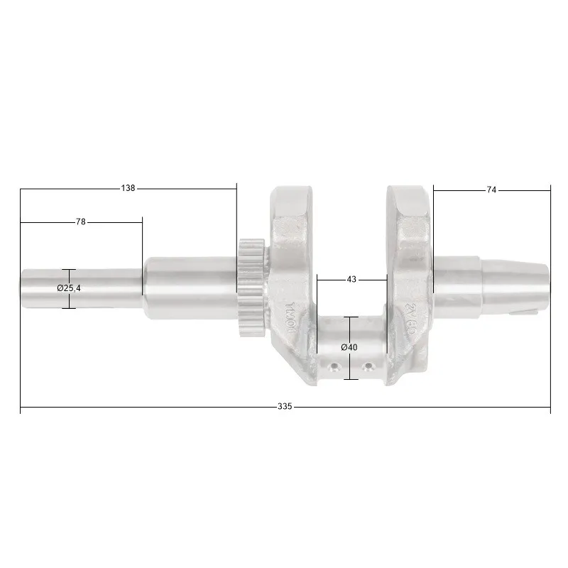 Wał korbowy Loncin LC2V80 (T231) CZĘŚĆ ORYGINALNA