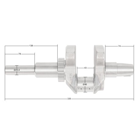 Wał korbowy Loncin LC2V80 (T231) CZĘŚĆ ORYGINALNA